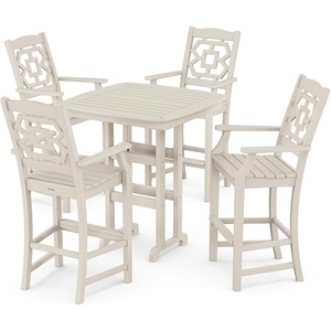 image:imageMartha Stewart by POLYWOOD Chinoiserie 5Piece Bar Set in BlackSand