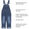 image:imageMartha Stewart Convertible Overall Denim Utility Jumpsuit Adjustable Cotton Workwear Stretch BibsBlack Wash