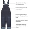 image:imageMartha Stewart Convertible Overall Denim Utility Jumpsuit Adjustable Cotton Workwear Stretch BibsSand