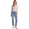 image:imageMartha Stewart Womens PullOn Straight Ankle Pant Stretch Twill amp Denim Casual Trouser with Full Elastic WaistbandLight Wash