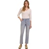 image:imageMartha Stewart Womens Straight Leg Patch Pocket Pant Soft Stretch Denim amp Twill Trouser with Waist StabilizerPale Wash