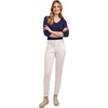 image:imageMartha Stewart Womens Straight Leg Patch Pocket Pant Soft Stretch Denim amp Twill Trouser with Waist StabilizerWhite
