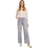 image:imageMartha Stewart Womens Wide Leg Pintuck Pant HighRise Soft Stretch Denim amp Twill Trouser with Front Seam DetailPale Wash