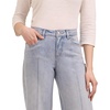 image:imageMartha Stewart Womens Wide Leg Pintuck Pant HighRise Soft Stretch Denim amp Twill Trouser with Front Seam DetailPale Wash