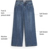 image:imageMartha Stewart Womens Wide Leg Pintuck Pant HighRise Soft Stretch Denim amp Twill Trouser with Front Seam DetailSand
