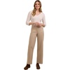 image:imageMartha Stewart Womens Wide Leg Pintuck Pant HighRise Soft Stretch Denim amp Twill Trouser with Front Seam DetailSand