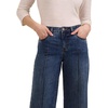 image:imageMartha Stewart Womens Wide Leg Pintuck Pant HighRise Soft Stretch Denim amp Twill Trouser with Front Seam DetailVintage Wash
