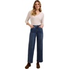 image:imageMartha Stewart Womens Wide Leg Pintuck Pant HighRise Soft Stretch Denim amp Twill Trouser with Front Seam DetailVintage Wash