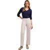 image:imageMartha Stewart Womens Wide Leg Pintuck Pant HighRise Soft Stretch Denim amp Twill Trouser with Front Seam DetailWhite