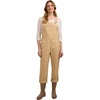 image:imageMartha Stewart Convertible Overall Denim Utility Jumpsuit Adjustable Cotton Workwear Stretch BibsSand