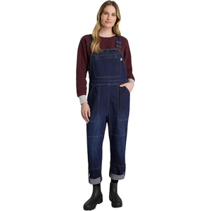 image:imageMartha Stewart Convertible Overall Denim Utility Jumpsuit Adjustable Cotton Workwear Stretch BibsDark Rinse