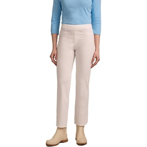 image:imageMartha Stewart Womens PullOn Straight Ankle Pant Stretch Twill amp Denim Casual Trouser with Full Elastic WaistbandWhite