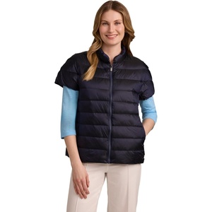 image:imageMartha Stewart Womens Quilted Puffer Vest Lightweight Short Sleeve Jacket with Pockets Warm Winter CoatNavy