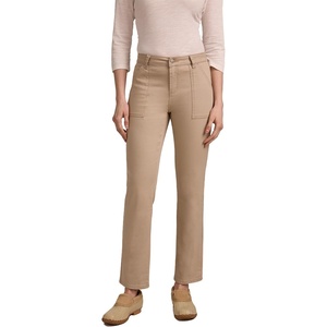 image:imageMartha Stewart Womens Straight Leg Patch Pocket Pant Soft Stretch Denim amp Twill Trouser with Waist StabilizerSand