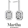 image:imageMartha Stewart 2 12 Carat Lab Grown Diamond Drop Earrings In Sterling SilverEmerald