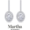 image:imageMartha Stewart 2 12 Carat Lab Grown Diamond Drop Earrings In Sterling SilverOval