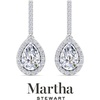 image:imageMartha Stewart 2 12 Carat Lab Grown Diamond Drop Earrings In Sterling SilverPear