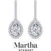 image:imageMartha Stewart 2 12 Carat Lab Grown Diamond Drop Earrings In Sterling SilverPear