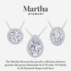 image:imageMartha Stewart 2 14 Carat Lab Grown Diamond Halo Necklace In Sterling Silver Lab Grown Diamond Necklace For WomenOval Shape