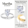 image:imageMartha Stewart 2 Carat Pear Shape Lab Grown Diamond Solitaire Engagement Ring In Sterling Silver