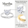 image:imageMartha Stewart 3 Carat Heart Shape Lab Grown Diamond Solitaire Engagement Ring In Sterling Silver
