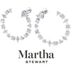 image:imageMartha Stewart 3 Carat Lab Grown Diamond Fancy Hoop Earrings In Sterling Silver
