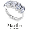 image:imageMartha Stewart 3 Carat Marquise Shape Lab Grown Diamond Five Stone Engagement Ring In Sterling Silver