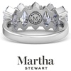 image:imageMartha Stewart 3 Carat Marquise Shape Lab Grown Diamond Five Stone Engagement Ring In Sterling Silver