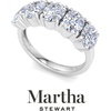 image:imageMartha Stewart 3 Carat Oval Shape Lab Grown Diamond Five Stone Engagement Ring In Sterling Silver