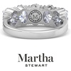 image:imageMartha Stewart 3 Carat Oval Shape Lab Grown Diamond Five Stone Engagement Ring In Sterling Silver