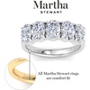 image:imageMartha Stewart 3 Carat Oval Shape Lab Grown Diamond Five Stone Engagement Ring In Sterling Silver