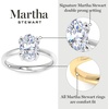 image:imageMartha Stewart 3 Carat Oval Shape Lab Grown Diamond Solitaire Engagement Ring In Sterling Silver