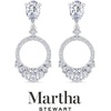 image:imageMartha Stewart 3 Carat Pear Shape Lab Grown Diamond Drop Earrings In Sterling Silver