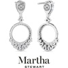 image:imageMartha Stewart 3 Carat Pear Shape Lab Grown Diamond Drop Earrings In Sterling Silver