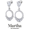 image:imageMartha Stewart 3 Carat Pear Shape Lab Grown Diamond Drop Earrings In Sterling Silver