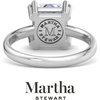 image:imageMartha Stewart 3 Carat Princess Cut Lab Grown Diamond Solitaire Engagement Ring In Sterling Silver