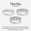 image:imageMartha Stewart 3 Carat Round Lab Grown Diamond Five Stone Engagement Ring In Sterling Silver