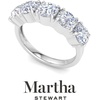 image:imageMartha Stewart 3 Carat Round Lab Grown Diamond Five Stone Engagement Ring In Sterling Silver