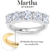 image:imageMartha Stewart 3 Carat Round Lab Grown Diamond Five Stone Engagement Ring In Sterling Silver