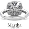 image:imageMartha Stewart 4 Carat Cushion Cut Lab Grown Diamond Halo Engagement Ring In Sterling Silver