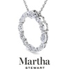 image:imageMartha Stewart 4 Carat Lab Grown Diamond Marquise Circle Necklace In Sterling Silver