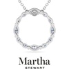 image:imageMartha Stewart 4 Carat Lab Grown Diamond Marquise Circle Necklace In Sterling Silver