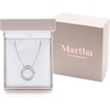 image:imageMartha Stewart 4 Carat Lab Grown Diamond Marquise and Round Circle Necklace In Sterling Silver