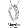 image:imageMartha Stewart 4 Carat Lab Grown Diamond Marquise and Round Circle Necklace In Sterling Silver