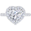 image:imageMartha Stewart 4 Carat Lab Grown Diamond Ring Hidden Halo Diamond Engagement Ring in 14 Karat Goldwhitegold
