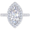 image:imageMartha Stewart 4 Carat Lab Grown Diamond Ring Hidden Halo Diamond Engagement Ring in 14 Karat Goldwhitegold