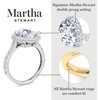 image:imageMartha Stewart 4 Carat Lab Grown Diamond Ring Hidden Halo Diamond Engagement Ring in 14 Karat Goldwhitegold