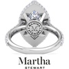 image:imageMartha Stewart 4 Carat Lab Grown Diamond Ring Hidden Halo Diamond Engagement Ring in 14 Karat Goldwhitegold