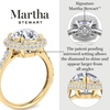 image:imageMartha Stewart 4 Carat Lab Grown Diamond Ring Hidden Halo Diamond Engagement Ring in 14 Karat Goldwhitegold