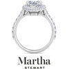 image:imageMartha Stewart 4 Carat Lab Grown Diamond Ring Hidden Halo Diamond Engagement Ring in 14 Karat Goldwhitegold